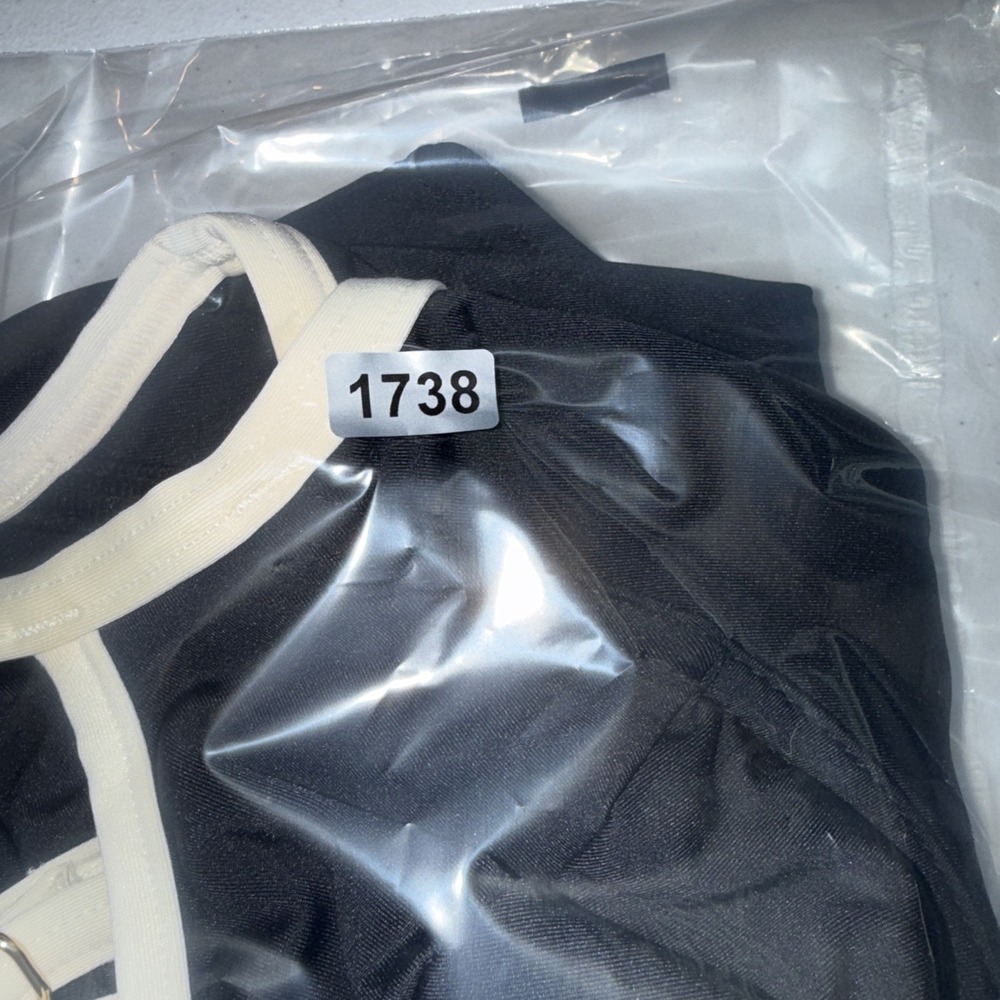 Kate Spade New York Women's Bow Swimsuit, Black And White Sz Large - Picture 11 of 11